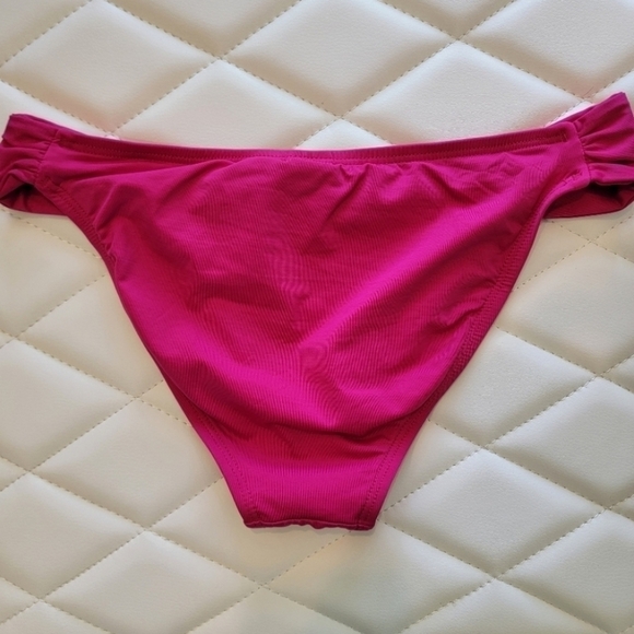 L*Space Hot Pink Full Cut Bikini Bottoms Size Small - Picture 3 of 4